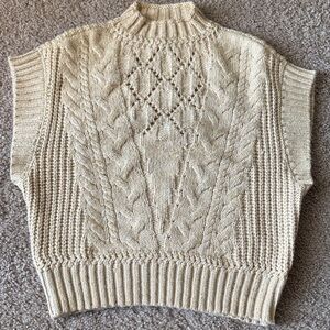 Ana Cream Knit Sweater Vest